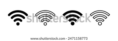 Wifi icon set. signal vector icon. Wireless  icon vector