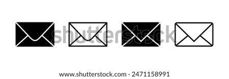 Mail icon set. email icon vector. E-mail icon. Envelope illustration