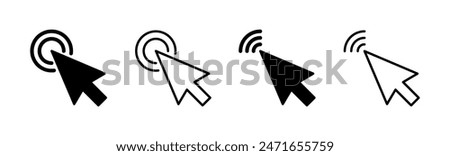 Click icon set. pointer arrow icon. cursor icon vector