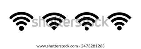 Wifi icon set. signal vector icon. Wireless  icon vector