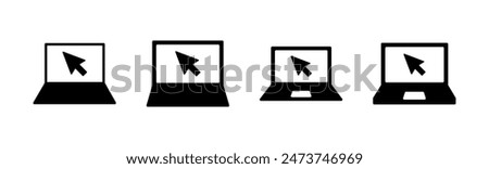 Laptop icon set. computer icon vector