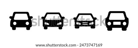 Car icon set. car vector icon. small sedan