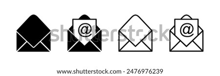 Mail icon set. email icon vector. E-mail icon. Envelope illustration