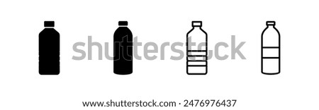 Bottle icon set. bottle vector icon