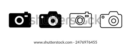 Camera icon set. photo camera icon. camera photography icon.