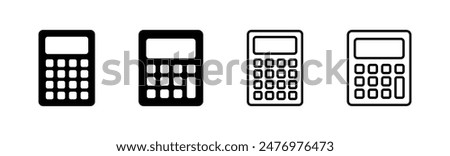 Calculator icon set. Accounting calculator icon. calculator vector