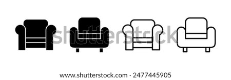 Sofa icon set. sofa icon illustration