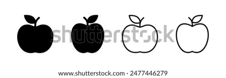 Apple icon set. Apple vector icon. apple symbols for your web design.