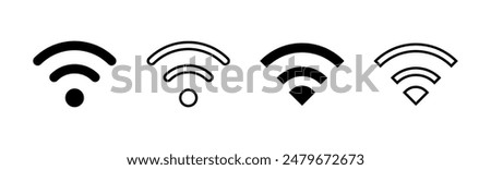 Wifi icon set. signal vector icon. Wireless  icon vector