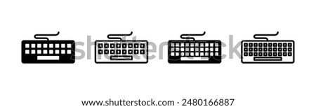 Keyboard icon set. keyboard vector symbol