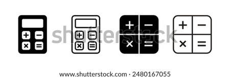 Calculator icon set. Accounting calculator icon. calculator vector