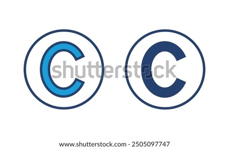 Copyright icon vector. copyright symbols