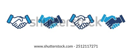 Handshake icon vector. business handshake. contact agreement