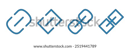 Link icon vector. Hyperlink chain symbol.