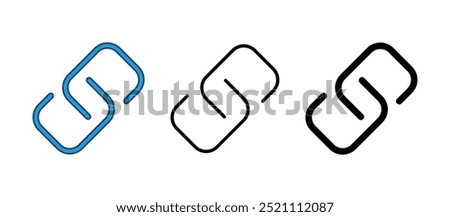 Link icon vector. Hyperlink chain symbol.