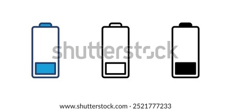 Battery vector icon. battery charge level. battery Charging icon