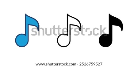 Music icon vector. note music icon vector