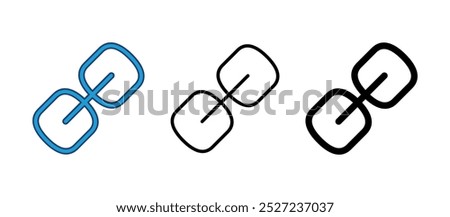 Link icon vector. Hyperlink chain symbol.