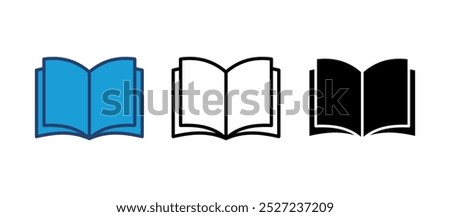 Book icon vector. open book icon vector. ebook icon