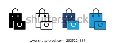 Shopping bag icon vector. shopping icon vector