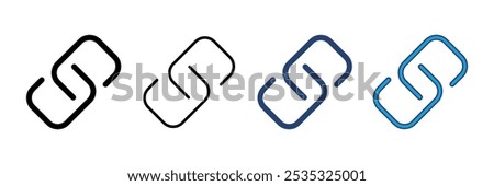 Link icon vector. Hyperlink chain symbol.