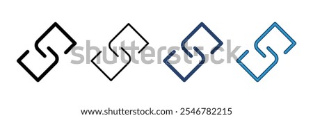 Link icon vector. Hyperlink chain symbol.