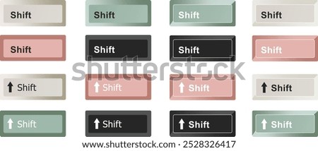 Shift computer key button. flat style. Shift button symbol. shift key sign.