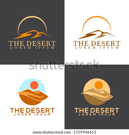 Isolated abstract desert logo template