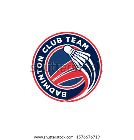 Badminton Team Club Sports Association Logo Template Vector