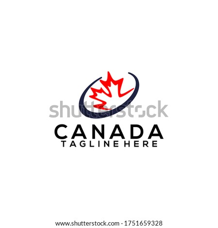 Canadian Leaf Logo Design Concept Vector