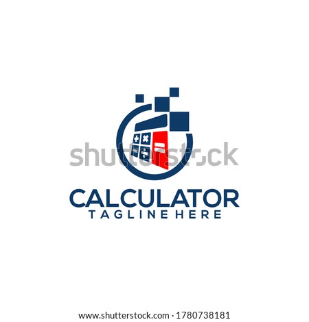 Calculator Logo Image Icon Vector