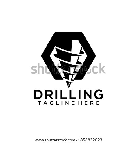 Drilling Mining Bore Business Company Logo Template Vector