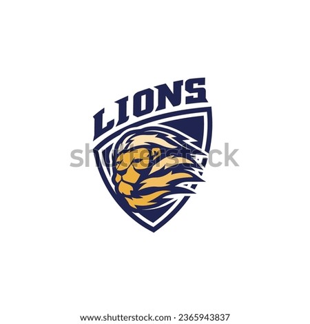 All Sports Lion Head Logo Template Vector