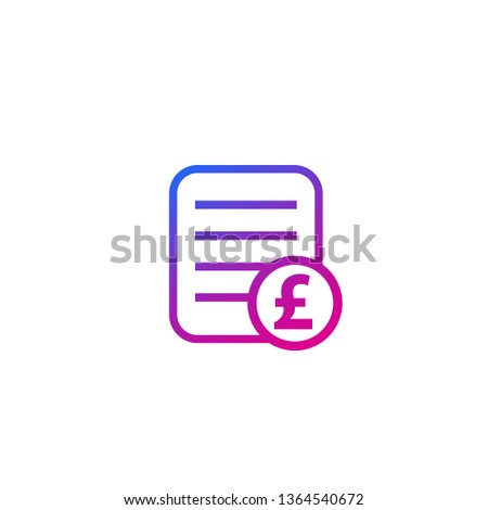 Invoice icon with pound