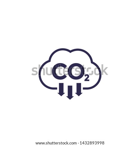 co2, carbon dioxide emissions, vector icon