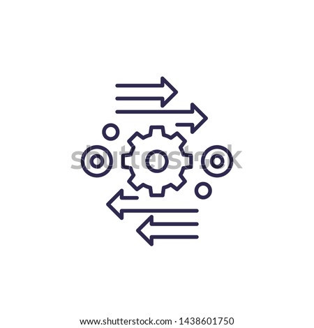 automation and optimization vector line icon