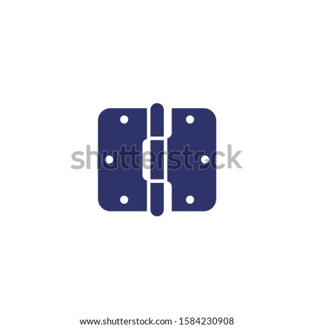 door hinge icon on white, vector