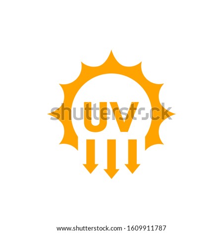 UV radiation, solar ultraviolet light vector icon