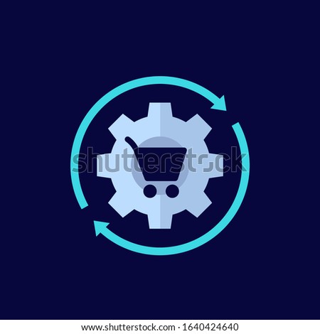 order processing, reorder vector icon