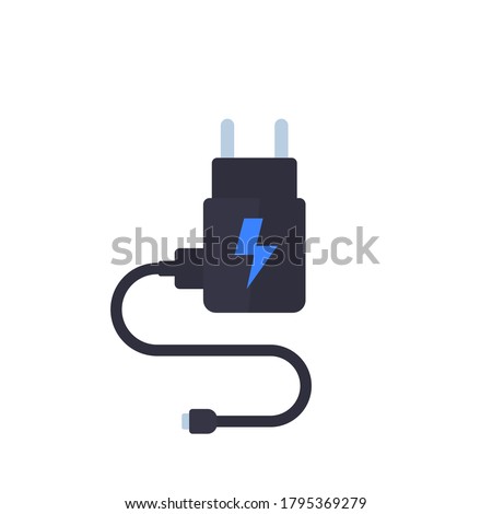 Mobile charger isolated on white, vector Photo stock © 