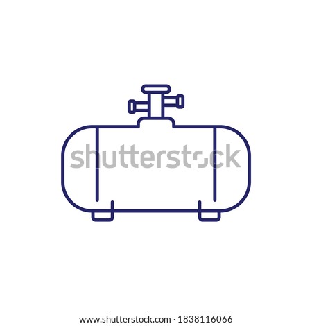 gas tank, industrial cylinder line icon