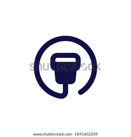 ultrasound logo, vector round icon