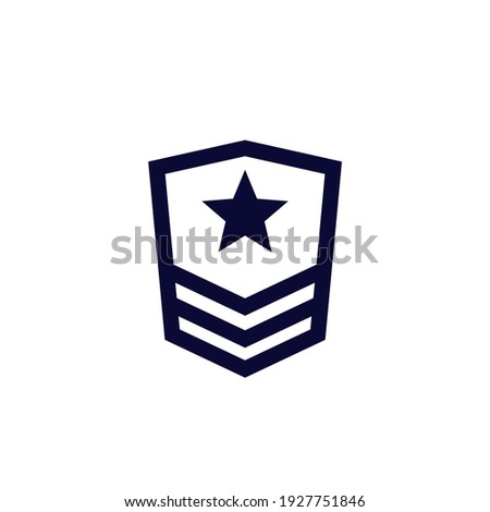 Military rank, army vector logo