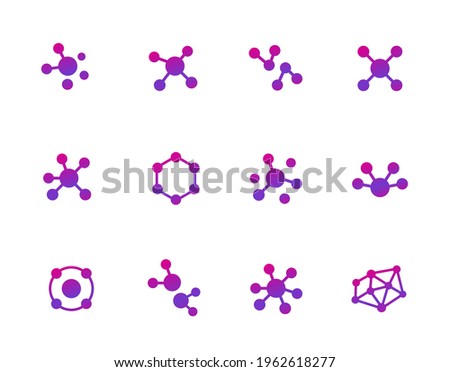 Connections or connect icons on white, vector
