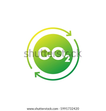 carbon offset and co2 gas reduction icon
