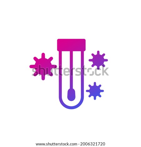 pcr, saliva test or nasal swab icon