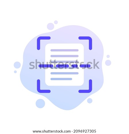 document scan icon, vector design
