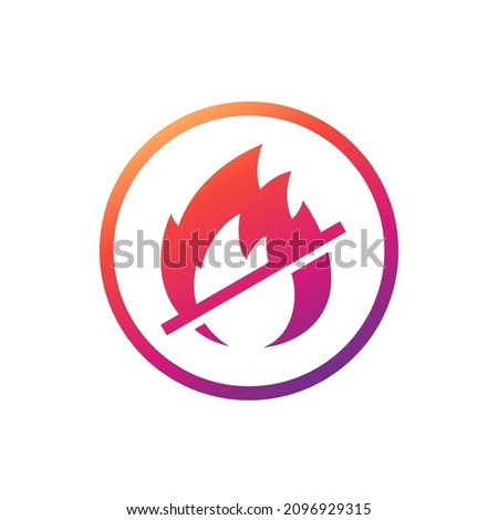 Flame retardant icon on white