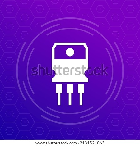 transistor vector icon for web