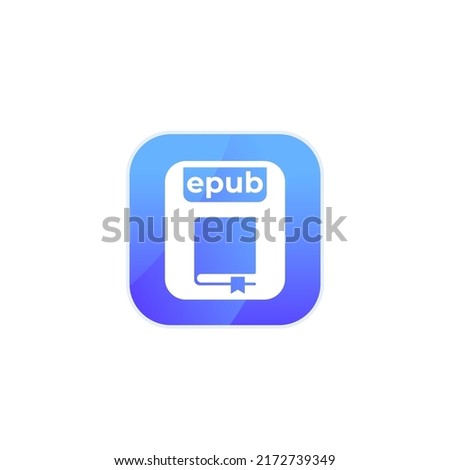 epub file icon, e-book format
